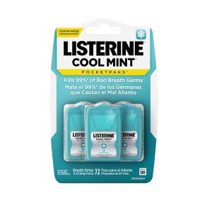 Listerine Cool Mint Pocketpaks - paquete de 24 tiras, paquete de 3
